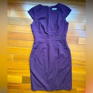 Calvin Klein size 4 purple business dress